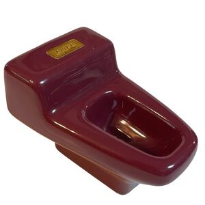 Vintage Eljer Mid Century Sequoia Red Maroon Toilet Salesman Sample Ceramic